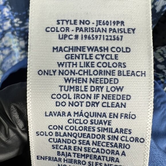 NWT Joie L Midi Dress Blue White Abstract Bohemian Balloon Sleeves Chiffon Flowy - Picture 15 of 16